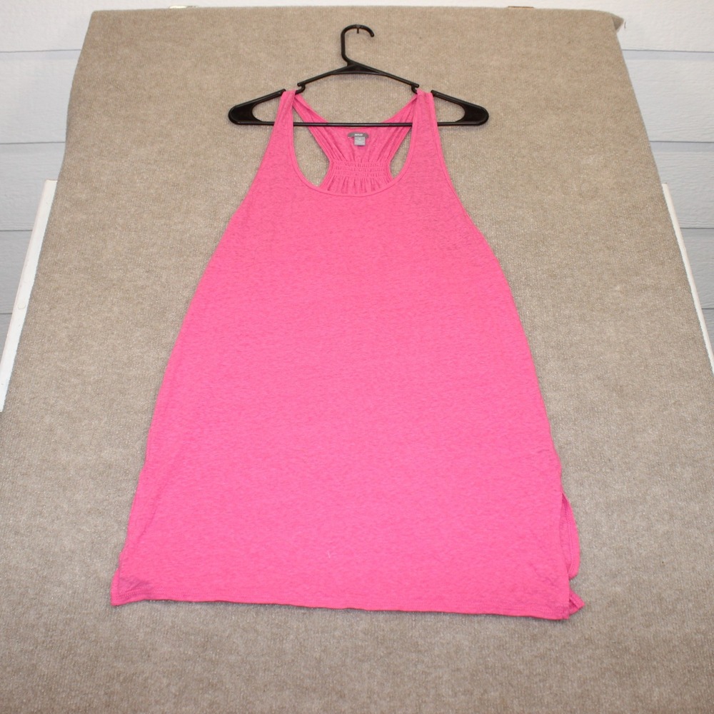 Aerie Womens Medium Pink Racerback Tank Top Sleeveless Cotton Blend Heathered